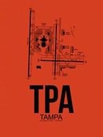 TPA Tampa Airport Orange Fine Art Print
