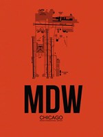 MDW Chicago Airport Orange Fine Art Print