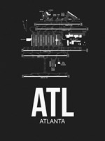 ATL Atlanta Airport Black Fine Art Print