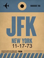 JFK New York Luggage Tag 2 Fine Art Print