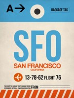 SFO San Francisco Luggage Tag 1 Fine Art Print