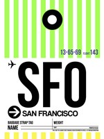 SFO San Francisco Luggage Tag 3 Fine Art Print