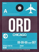 ORD Chicago Luggage Tag 1 Fine Art Print
