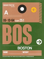 BOS Boston Luggage Tag 2 Fine Art Print