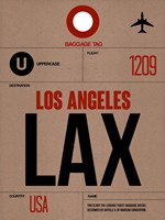 LAX Los Angeles Luggage Tag 1 Fine Art Print