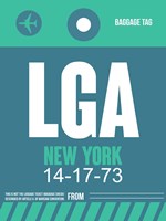 LGA New York Luggage Tag 2 Fine Art Print