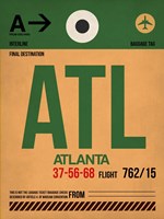 ATL Atlanta Luggage Tag 1 Fine Art Print