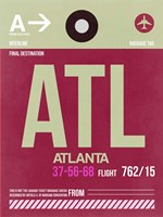 ATL Atlanta Luggage Tag 2 Fine Art Print