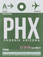 PHX Phoenix Luggage Tag 2 Fine Art Print