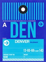 DEN Denver Luggage Tag 2 Fine Art Print