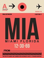 MIA Miami Luggage Tag 1 Fine Art Print