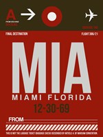 MIA Miami Luggage Tag 2 Fine Art Print