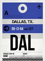 DAL Dallas Luggage Tag 1 Fine Art Print
