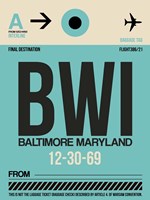BWI Baltimore Luggage Tag 1 Fine Art Print