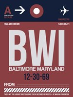BWI Baltimore Luggage Tag 2 Fine Art Print