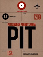 PIT Pittsburgh Luggage Tag 1 Fine Art Print