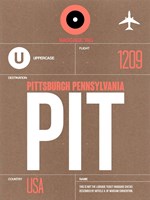 PIT Pittsburgh Luggage Tag 2 Fine Art Print