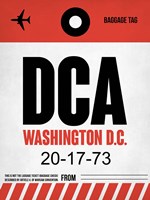 DCA Washington Luggage Tag 1 Fine Art Print