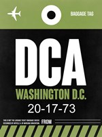 DCA Washington Luggage Tag 2 Fine Art Print