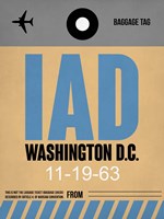 IAD Washington Luggage Tag 1 Fine Art Print