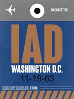 IAD Washington Luggage Tag 2 Fine Art Print
