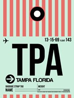 TPA Tampa Luggage Tag 1 Fine Art Print