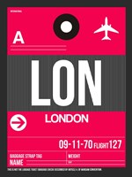 LON London Luggage Tag 2 Fine Art Print