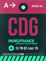CDG Paris Luggage Tag 1 Fine Art Print
