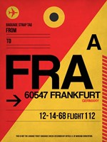 FRA Frankfurt Luggage Tag 2 Fine Art Print