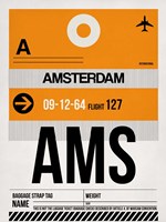 AMS Amsterdam Luggage Tag 2 Fine Art Print