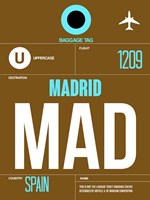 MAD Madrid Luggage Tag 1 Fine Art Print