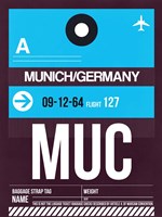 MUC Munich Luggage Tag 1 Fine Art Print