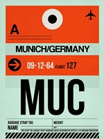 MUC Munich Luggage Tag 2 Fine Art Print