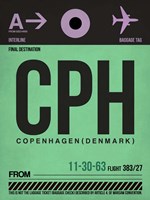 CPH Copenhagen Luggage Tag 1 Fine Art Print