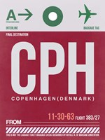 CPH Copenhagen Luggage Tag 2 Fine Art Print
