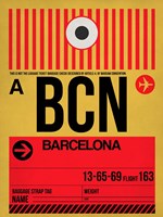 BCN Barcelona Luggage Tag 1 Fine Art Print