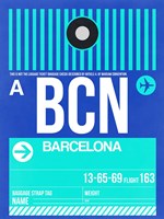 BCN Barcelona Luggage Tag 2 Fine Art Print