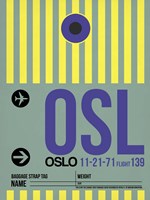 OSL Oslo Luggage Tag 1 Fine Art Print