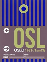 OSL Oslo Luggage Tag 2 Fine Art Print