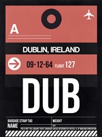 DUB Dublin Luggage Tag 2 Fine Art Print