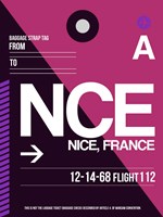 NCE Nice Luggage Tag 1 Fine Art Print