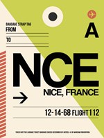 NCE Nice Luggage Tag 2 Fine Art Print