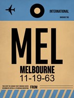 MEL Melbourne Luggage Tag 1 Fine Art Print
