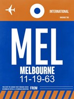 MEL Melbourne Luggage Tag 2 Fine Art Print
