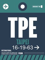TPE Taipei Luggage Tag 1 Fine Art Print