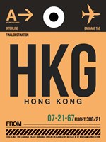 HKG Hog Kong Luggage Tag 2 Fine Art Print