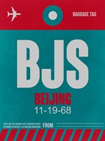 BJS Beijing Luggage Tag 1 Fine Art Print