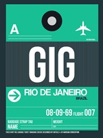 GIG Rio De Janeiro Luggage Tag 1 Fine Art Print
