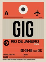 GIG Rio De Janeiro Luggage Tag 2 Fine Art Print