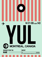 YUL Montreal Luggage Tag 2 Fine Art Print